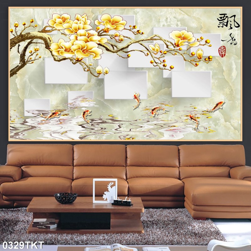 Tranh thư pháp, kim tiền 0329TKT