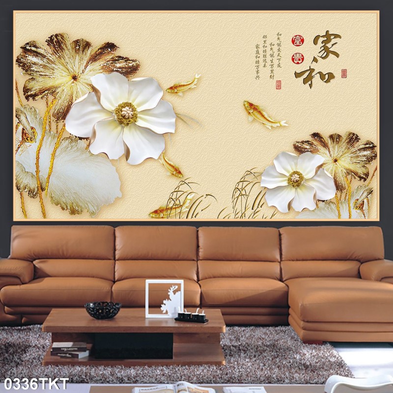 Tranh thư pháp, kim tiền 0336TKT