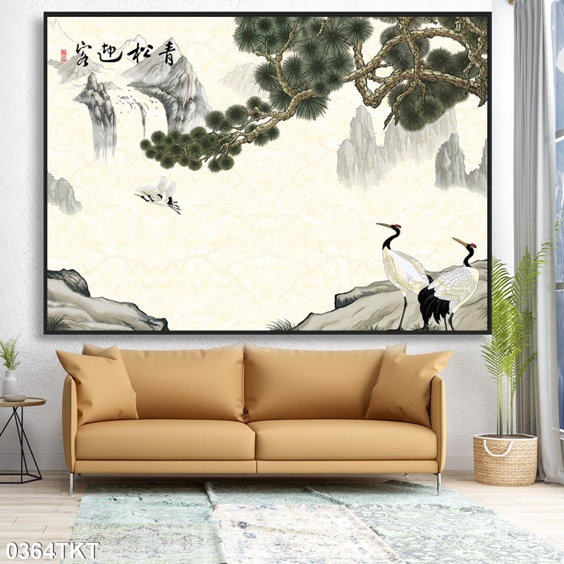 Tranh thư pháp, kim tiền 0364TKT