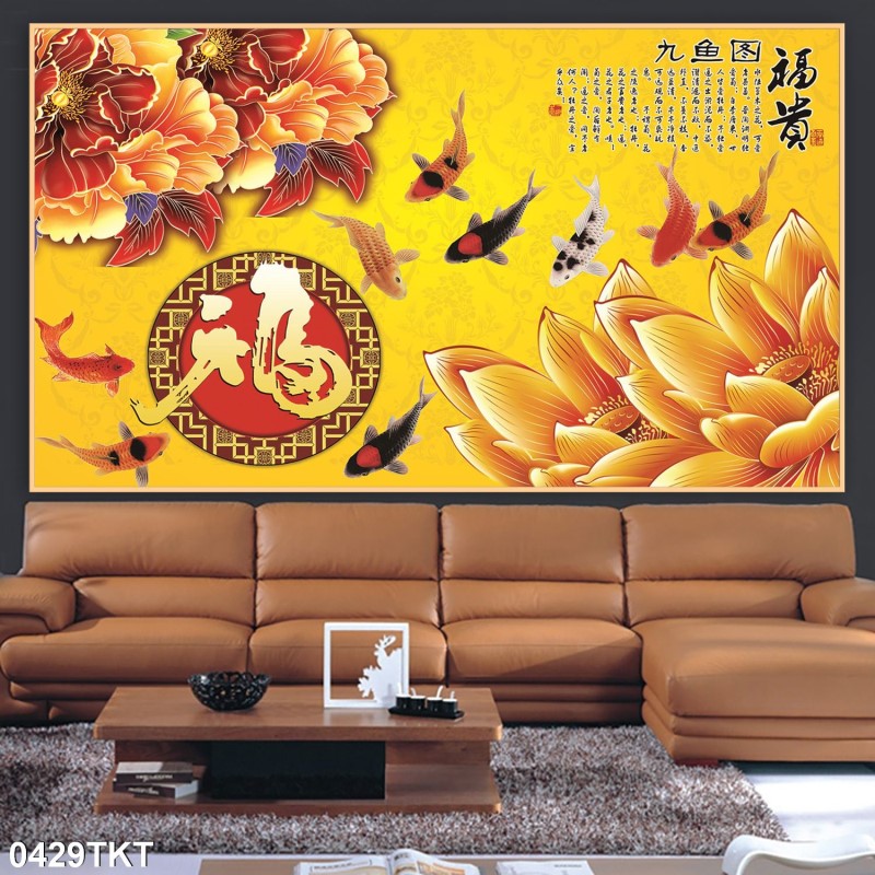 Tranh thư pháp, kim tiền 0429TKT