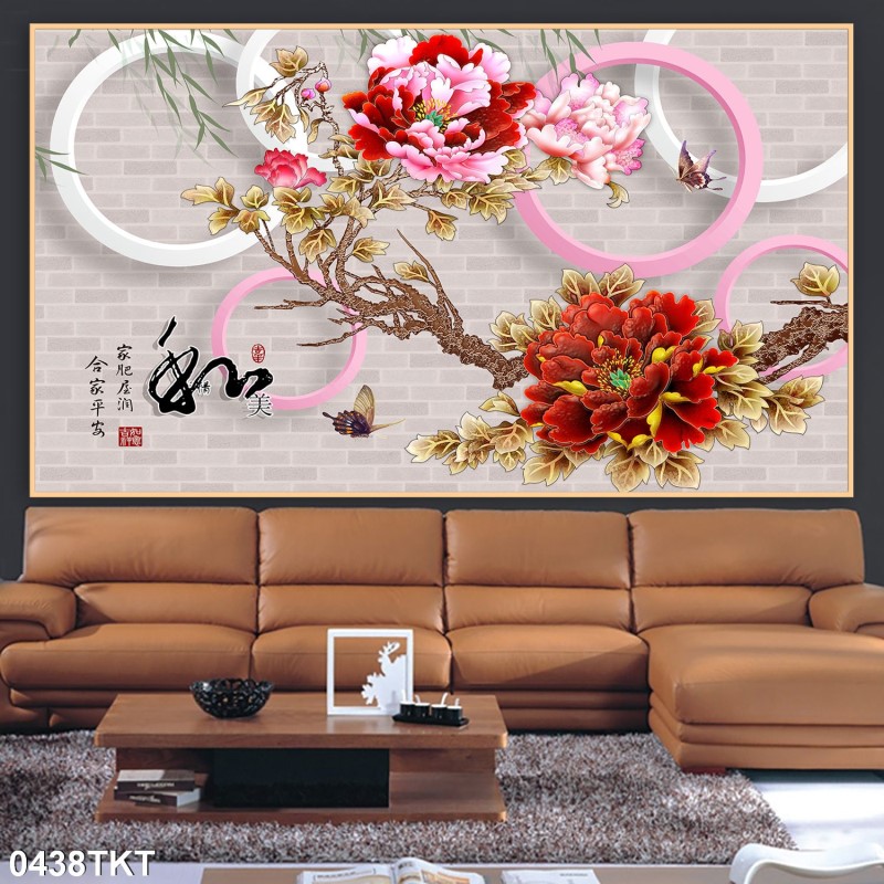 Tranh thư pháp, kim tiền 0438TKT