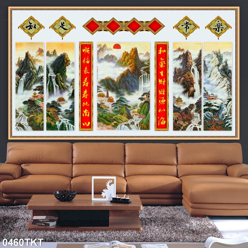 Tranh thư pháp, kim tiền 0460TKT