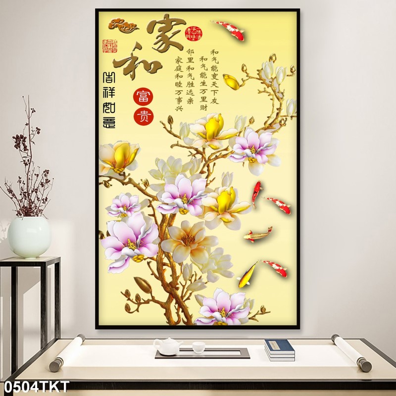 Tranh thư pháp, kim tiền 0504TKT