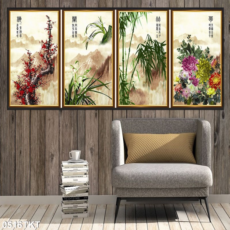 Tranh thư pháp, kim tiền 0516TKT