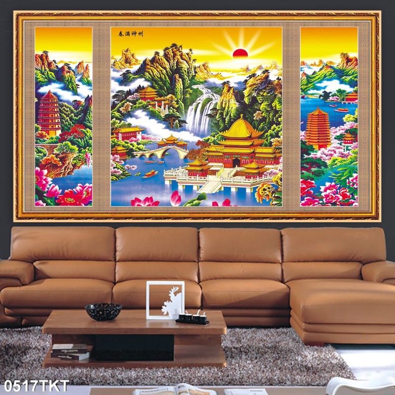 Tranh thư pháp, kim tiền 0517TKT