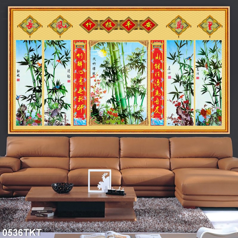Tranh thư pháp, kim tiền 0536TKT