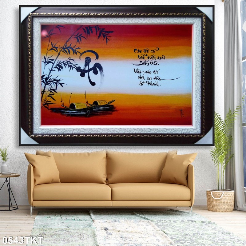 Tranh thư pháp, kim tiền 0543TKT