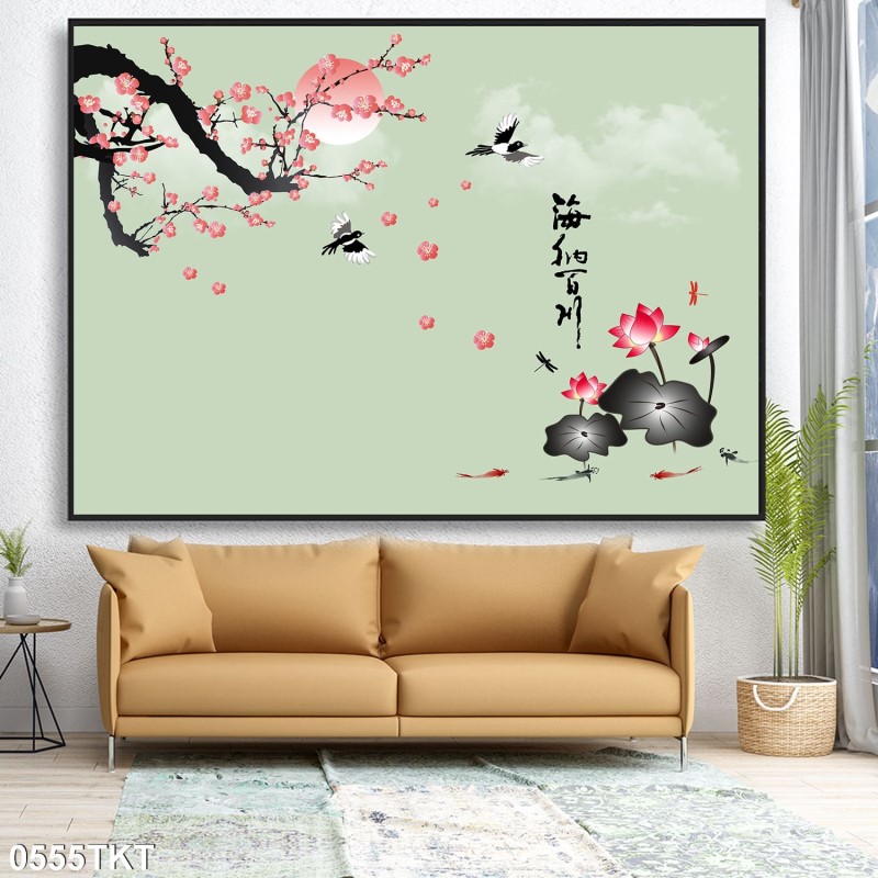 Tranh thư pháp, kim tiền 0555TKT