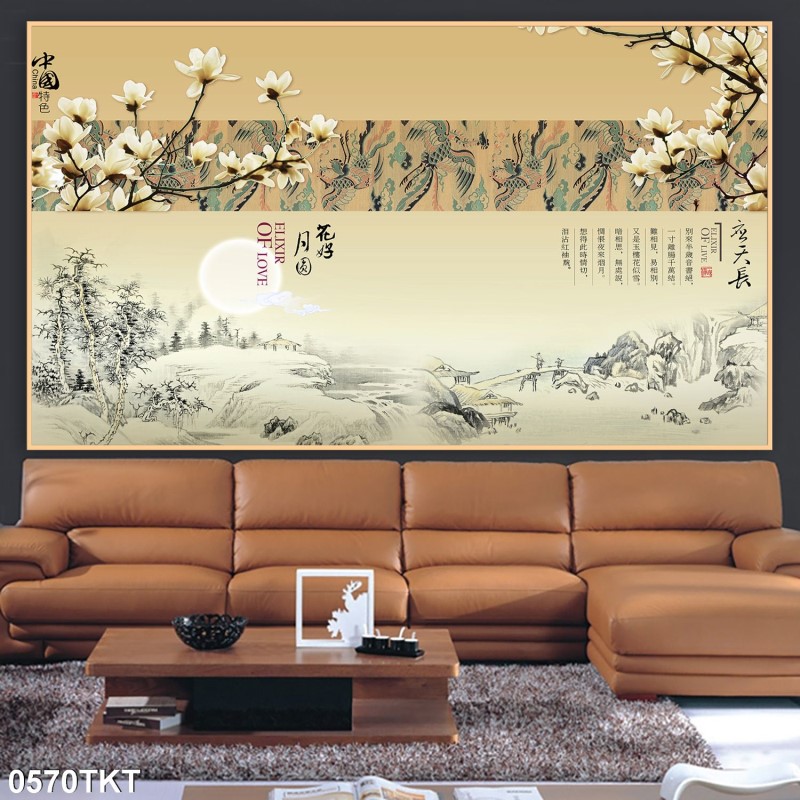 Tranh thư pháp, kim tiền 0570TKT