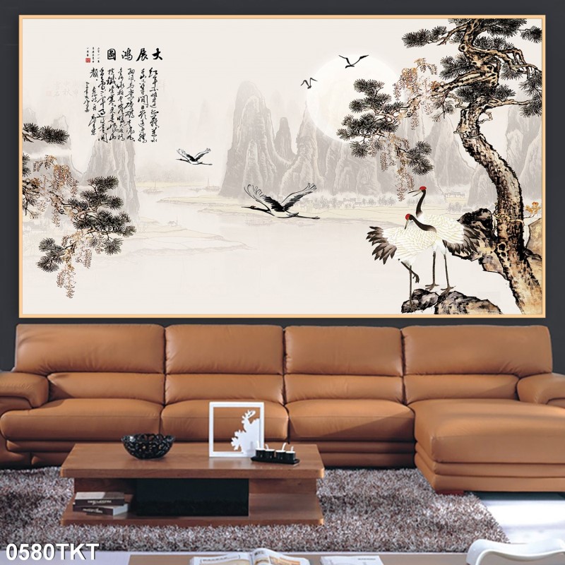 Tranh thư pháp, kim tiền 0580TKT