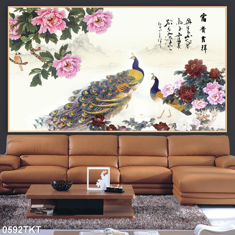 Tranh thư pháp, kim tiền 0592TKT