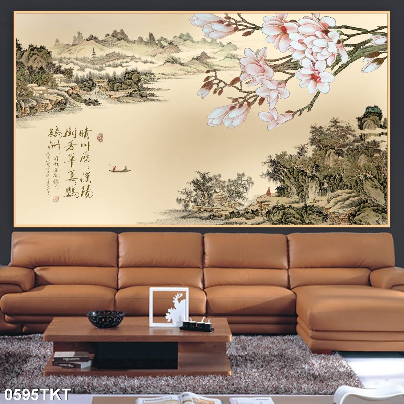 Tranh thư pháp, kim tiền 0595TKT