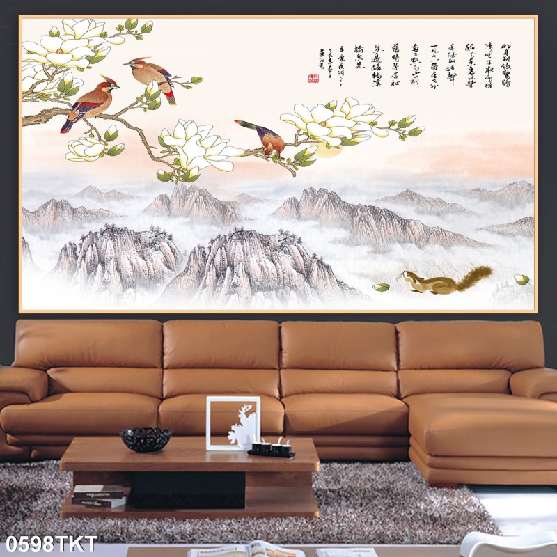 Tranh thư pháp, kim tiền 0598TKT