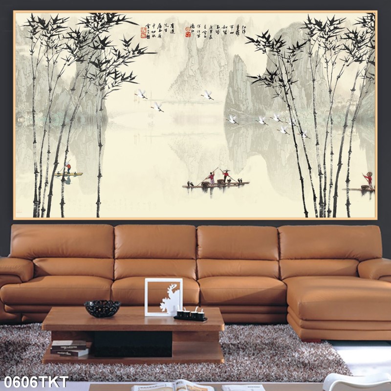 Tranh thư pháp, kim tiền 0606TKT