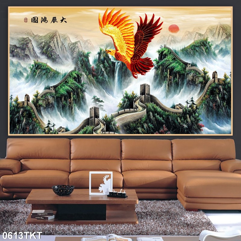Tranh thư pháp, kim tiền 0613TKT