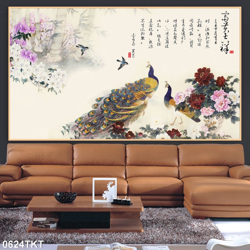 Tranh thư pháp, kim tiền 0624TKT