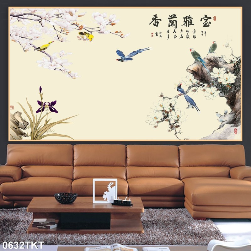 Tranh thư pháp, kim tiền 0632TKT