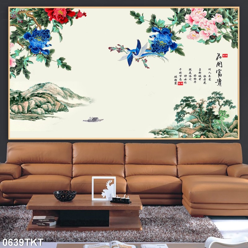 Tranh thư pháp, kim tiền 0639TKT