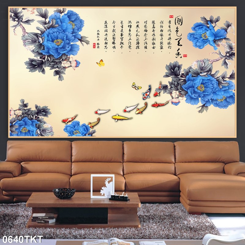 Tranh thư pháp, kim tiền 0640TKT