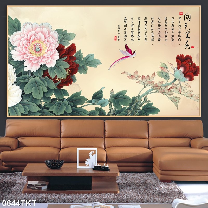 Tranh thư pháp, kim tiền 0644TKT