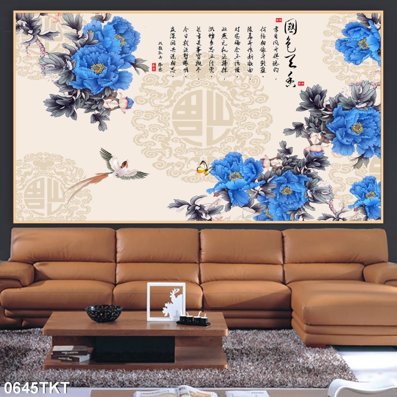 Tranh thư pháp, kim tiền 0645TKT
