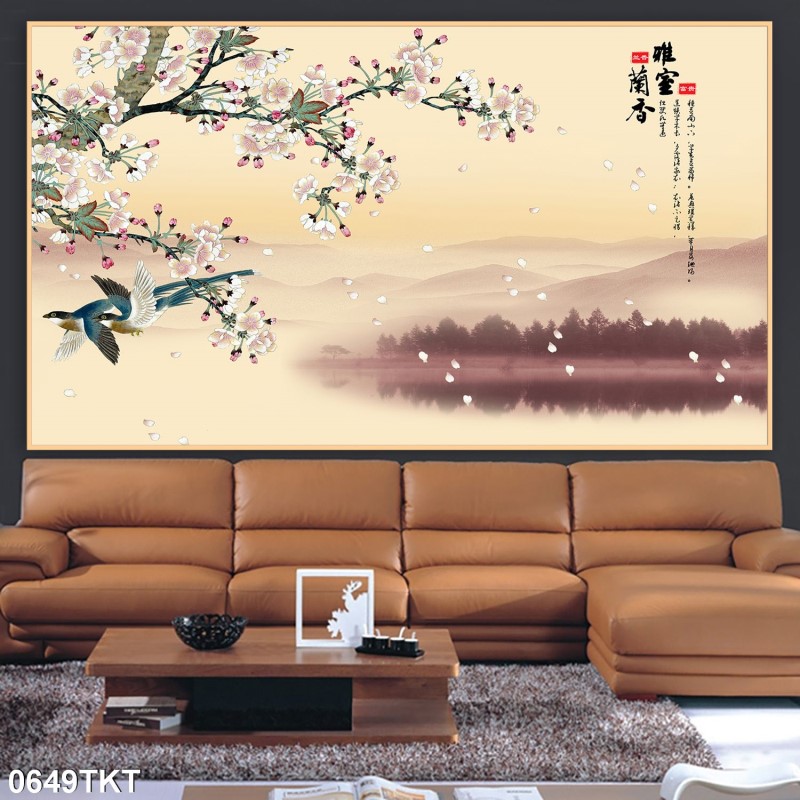 Tranh thư pháp, kim tiền 0649TKT