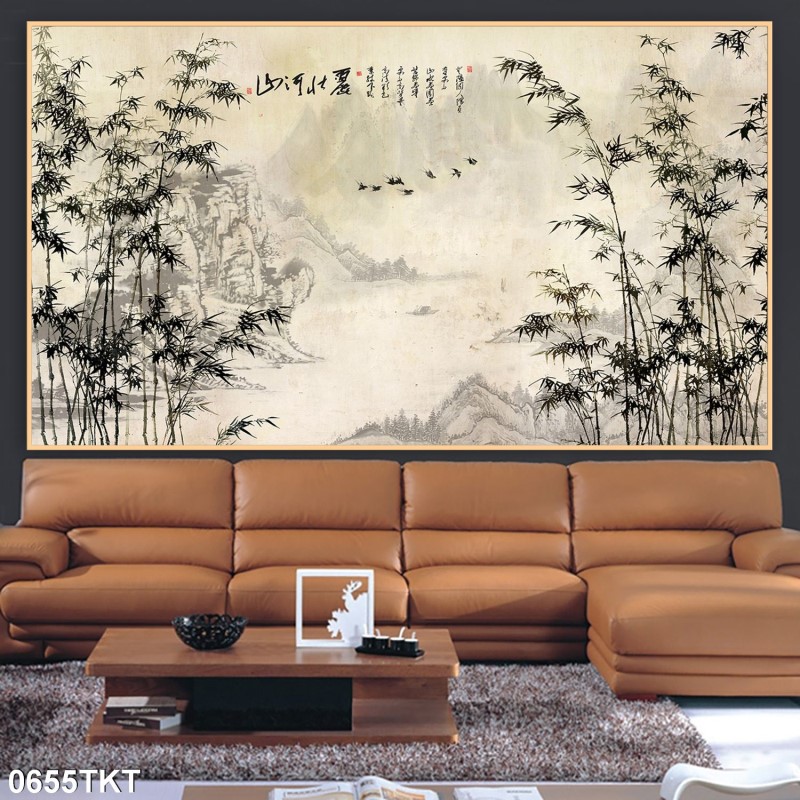 Tranh thư pháp, kim tiền 0655TKT