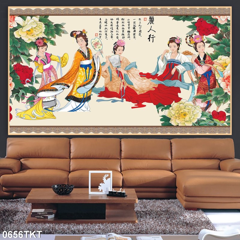 Tranh thư pháp, kim tiền 0656TKT
