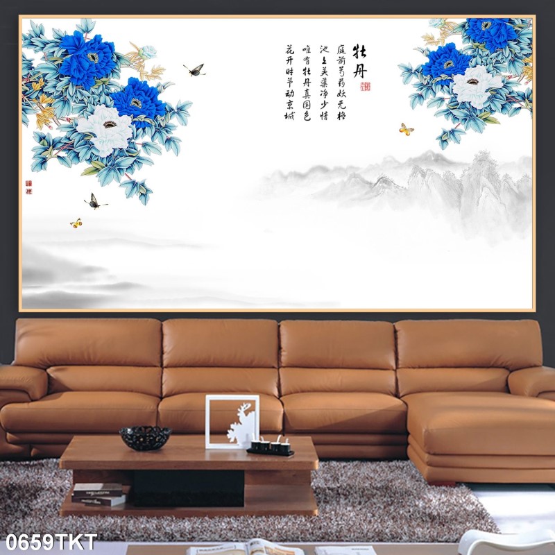 Tranh thư pháp, kim tiền 0659TKT