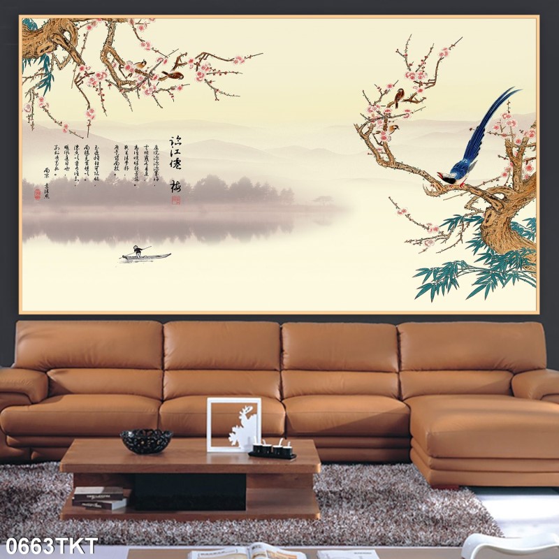 Tranh thư pháp, kim tiền 0663TKT