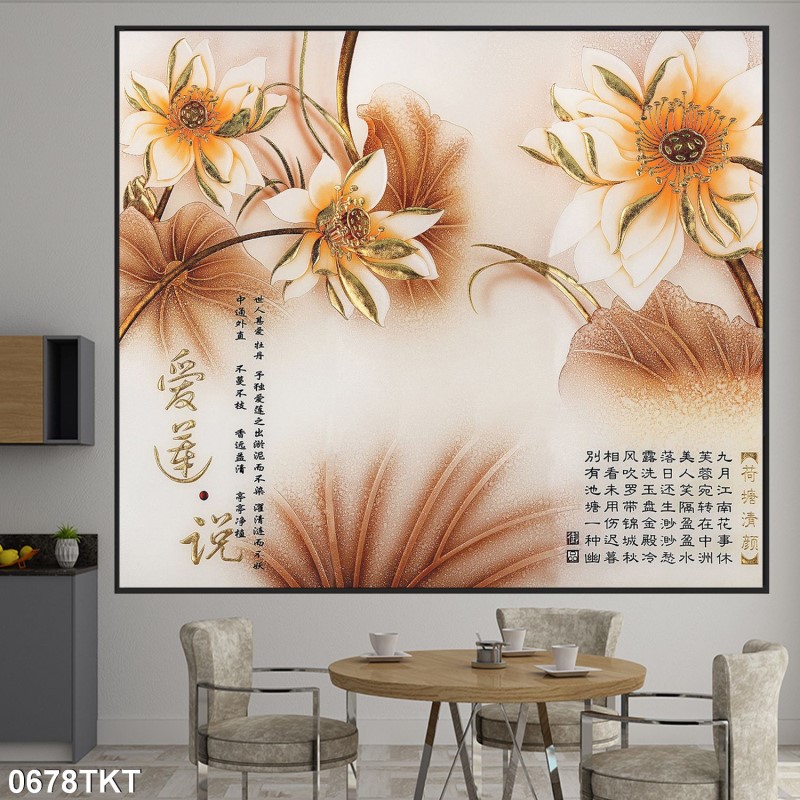 Tranh thư pháp, kim tiền 0678TKT