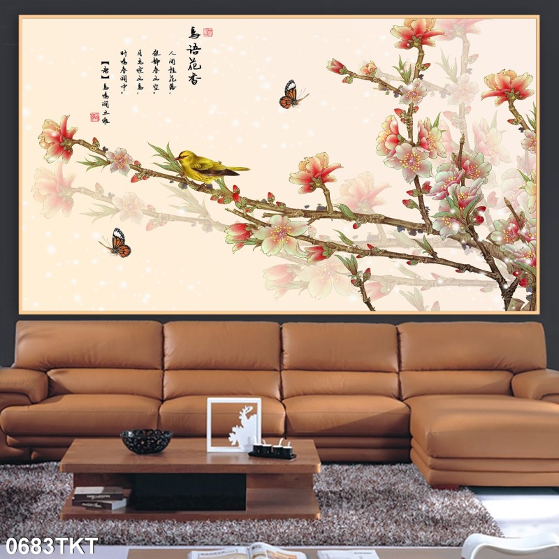 Tranh thư pháp, kim tiền 0683TKT
