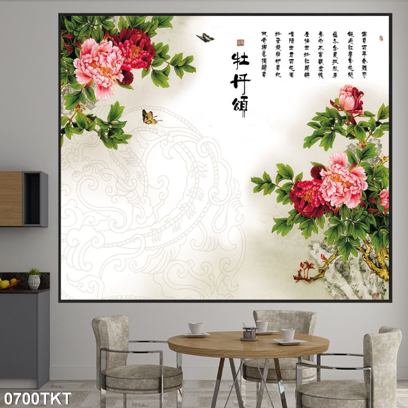Tranh thư pháp, kim tiền 0700TKT
