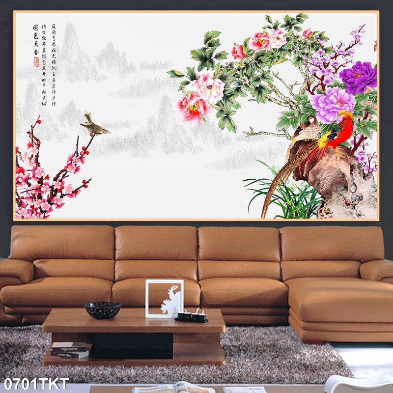 Tranh thư pháp, kim tiền 0701TKT