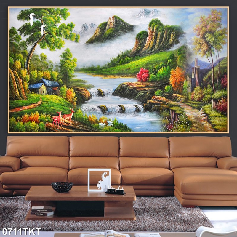 Tranh thư pháp, kim tiền 0711TKT