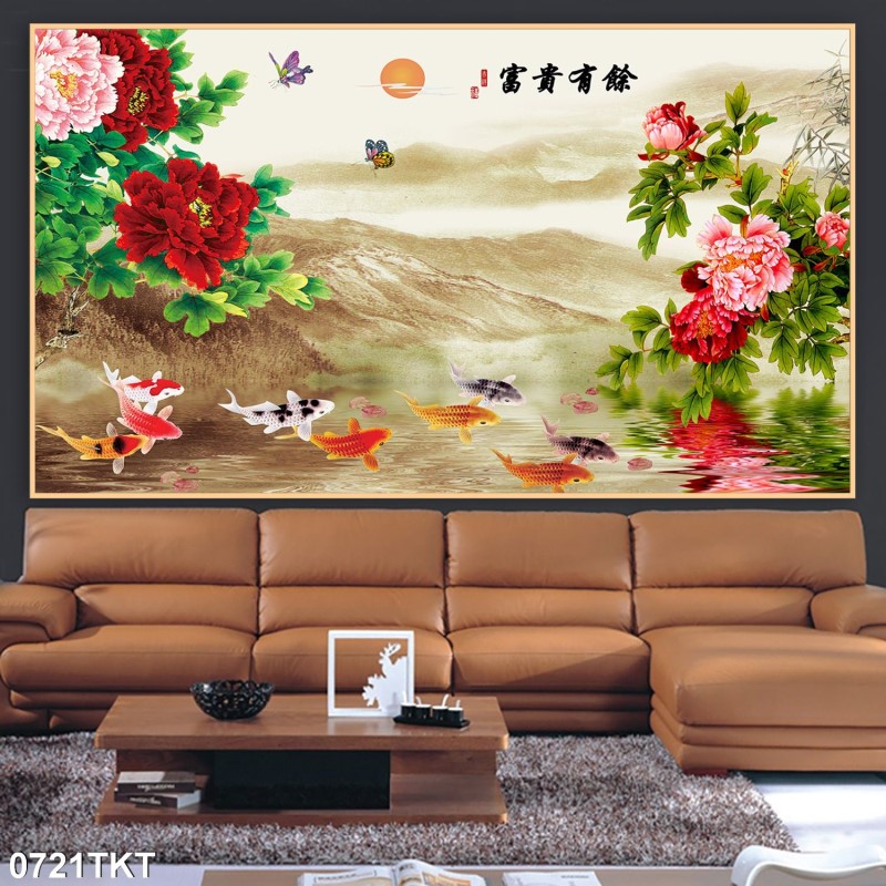 Tranh thư pháp, kim tiền 0721TKT