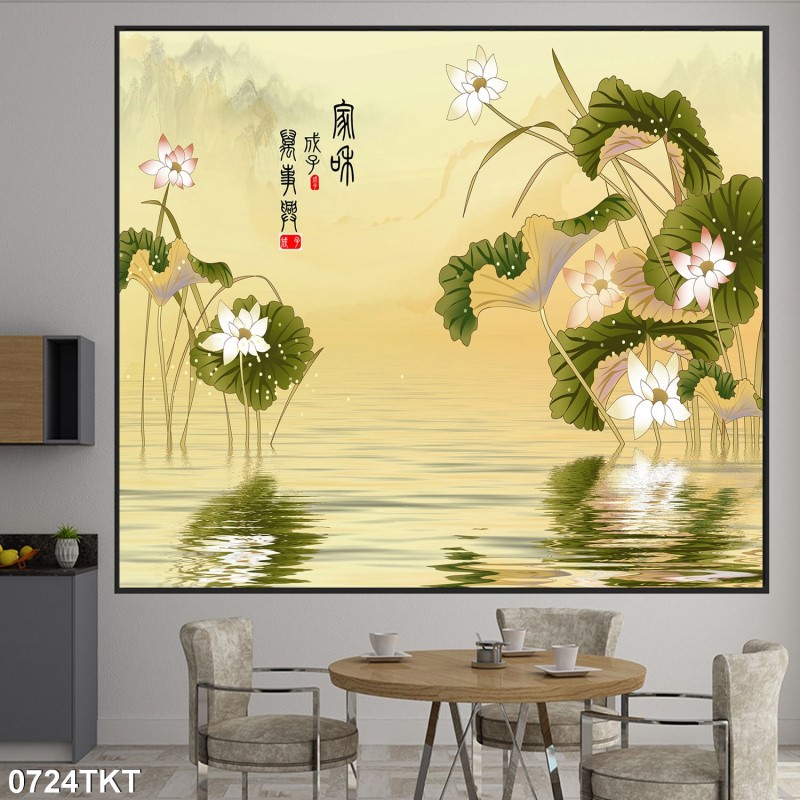 Tranh thư pháp, kim tiền 0724TKT