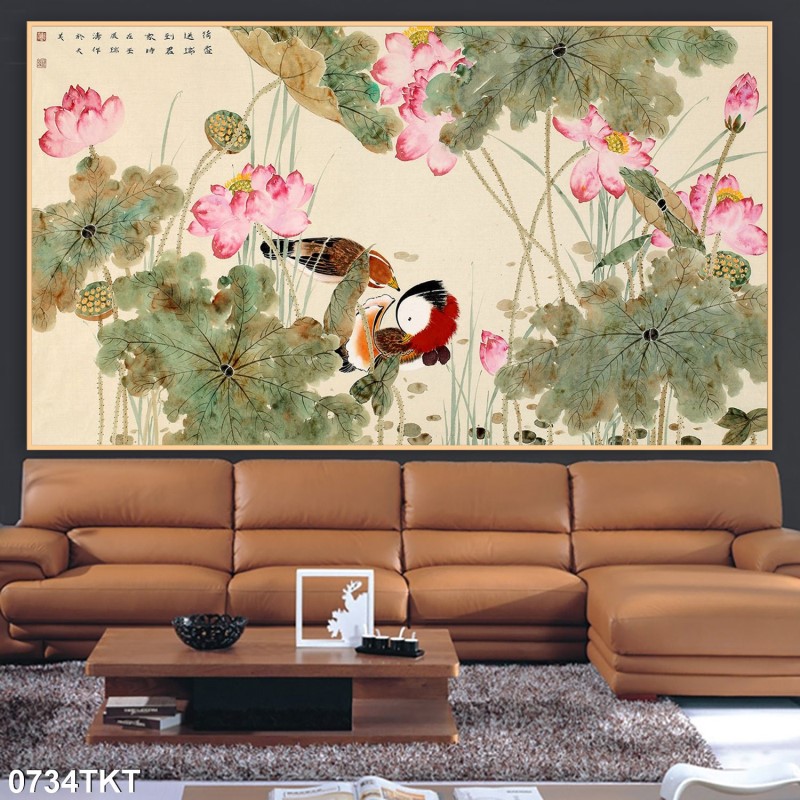Tranh thư pháp, kim tiền 0734TKT