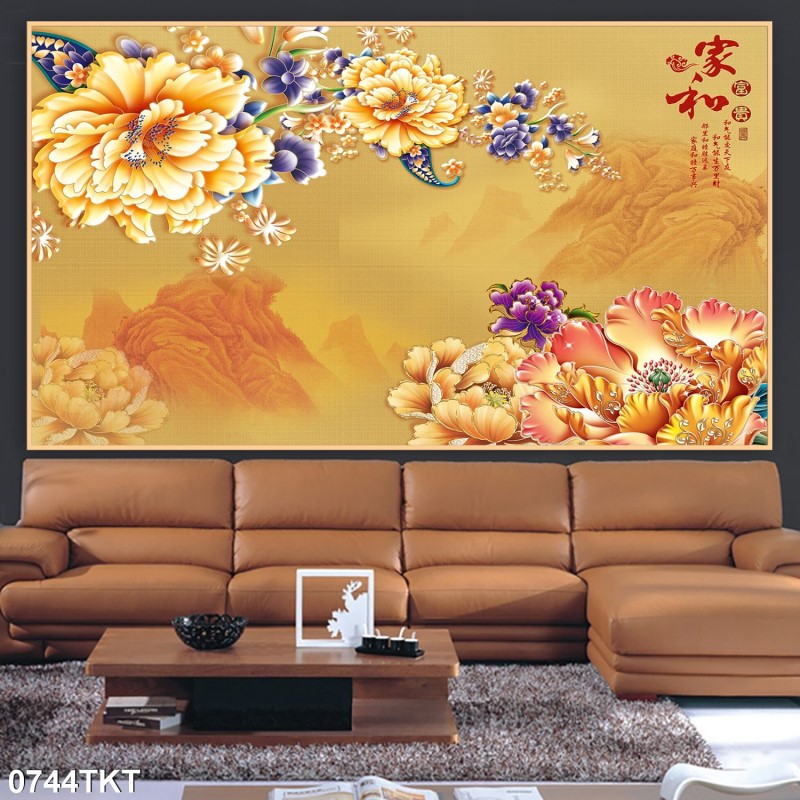 Tranh thư pháp, kim tiền 0744TKT