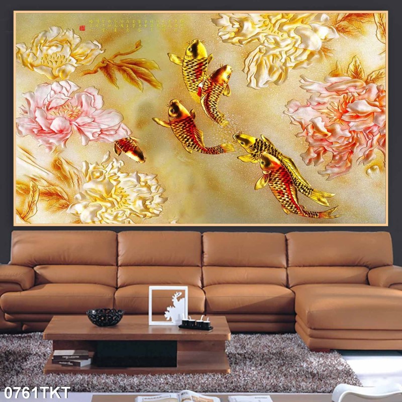 Tranh thư pháp, kim tiền 0761TKT