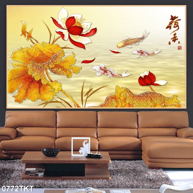 Tranh thư pháp, kim tiền 0772TKT