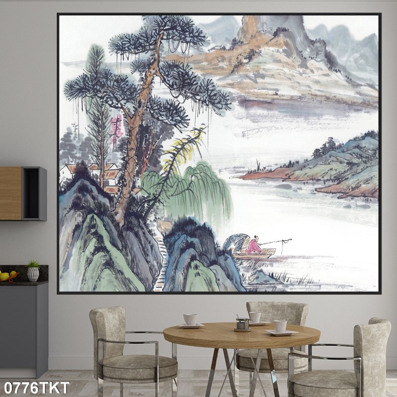 Tranh thư pháp, kim tiền 0776TKT