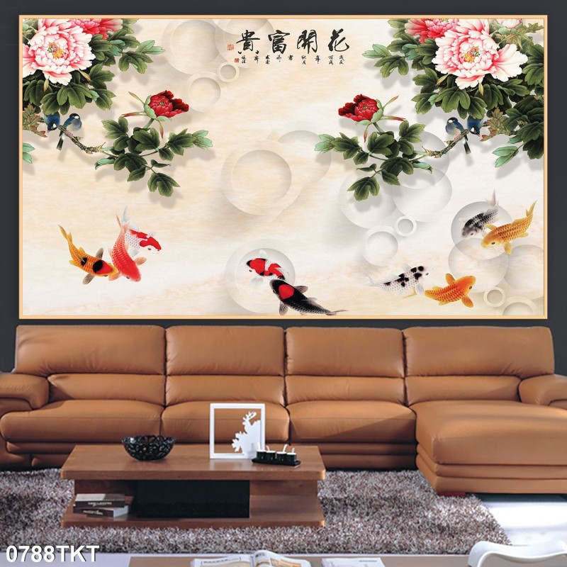 Tranh thư pháp, kim tiền 0788TKT