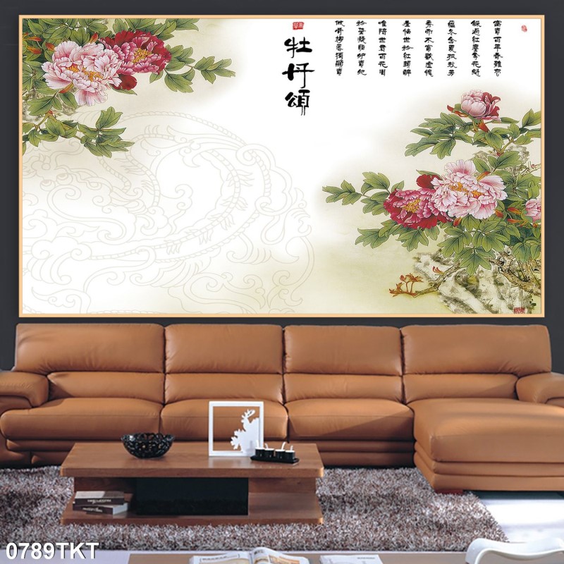 Tranh thư pháp, kim tiền 0789TKT