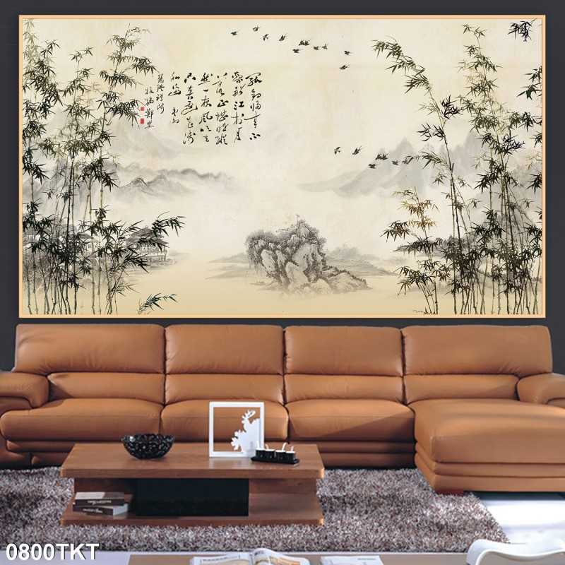Tranh thư pháp, kim tiền 0800TKT