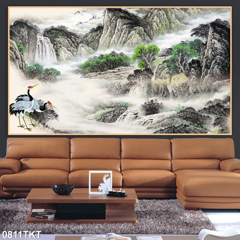 Tranh thư pháp, kim tiền 0811TKT
