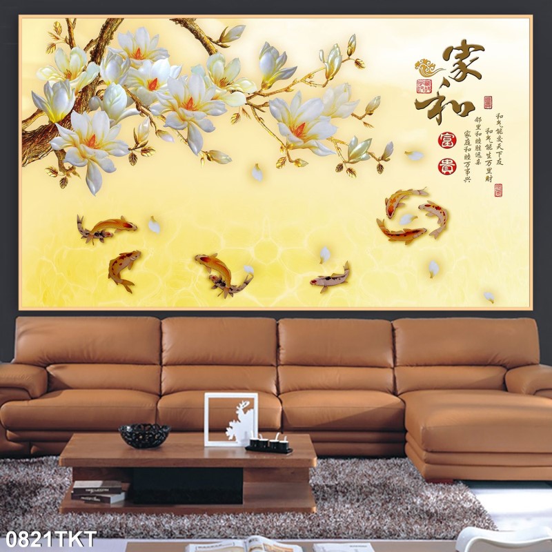 Tranh thư pháp, kim tiền 0821TKT