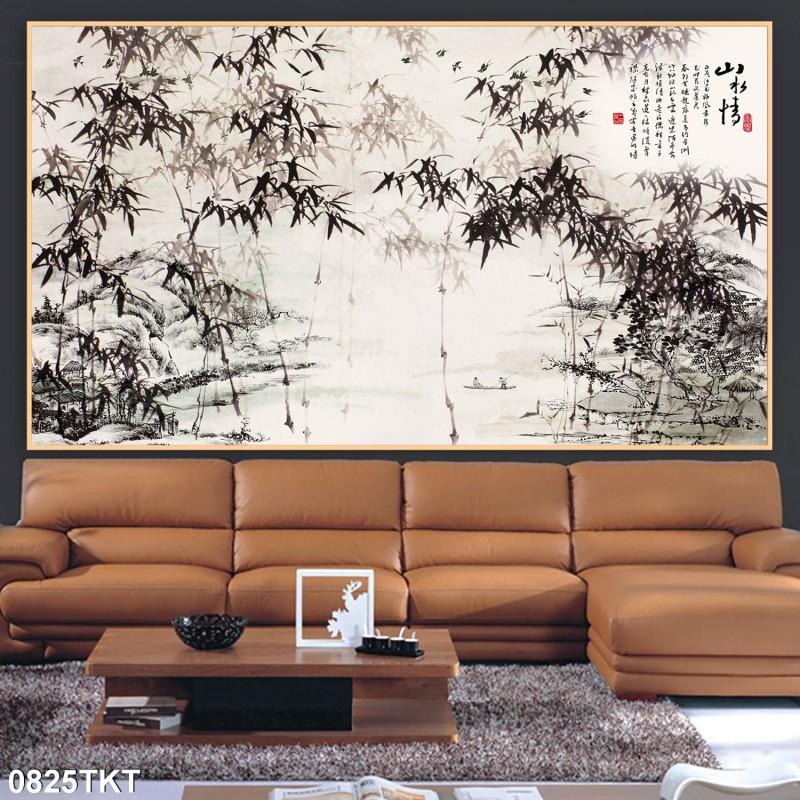 Tranh thư pháp, kim tiền 0825TKT