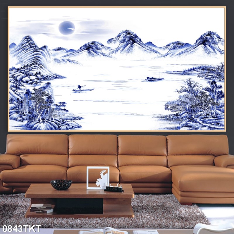 Tranh thư pháp, kim tiền 0843TKT