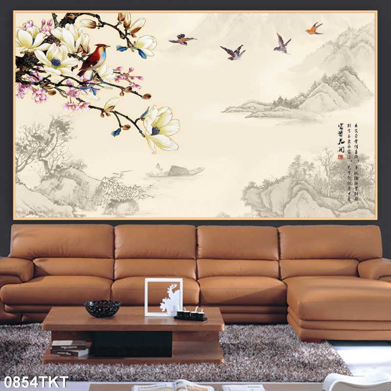 Tranh thư pháp, kim tiền 0854TKT